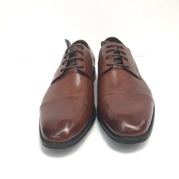 Asher Green Men\'s Tan Genuine Leather Oxford Shoes main image 5